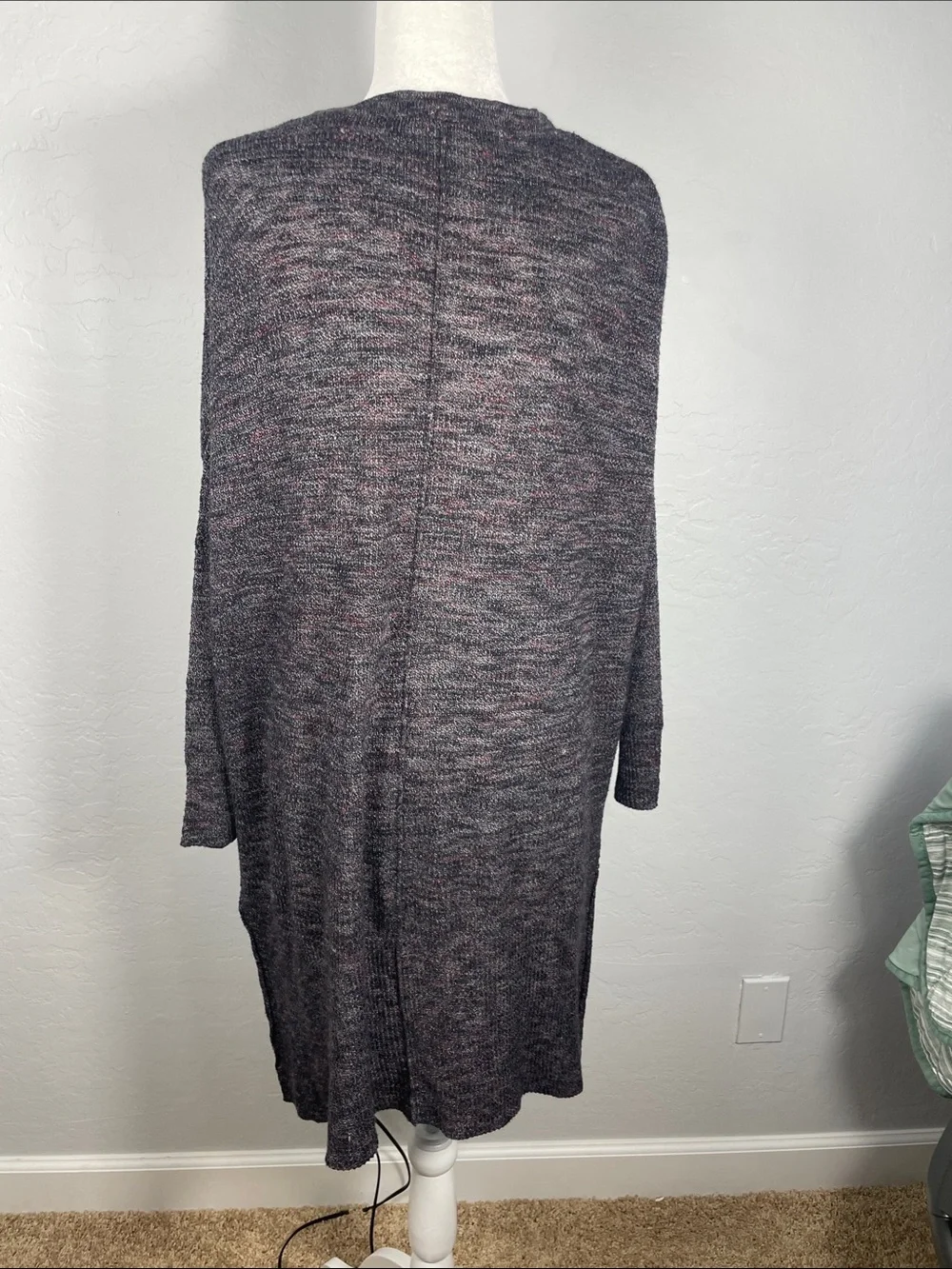Free People TGIF High Low Marled Slouchy Oversized Snap Up Cardigan Size XS